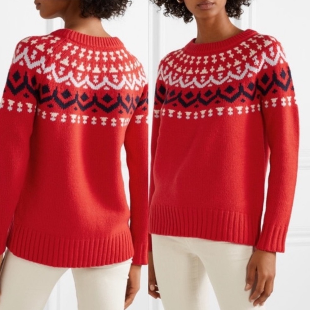 J.Crew holiday vintage fair isle chunky sweater